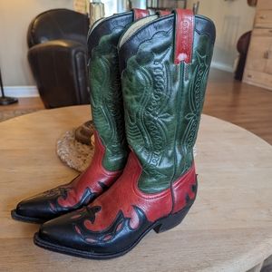Nearly New - Ladies Boulet Cowboy Boots Size 6